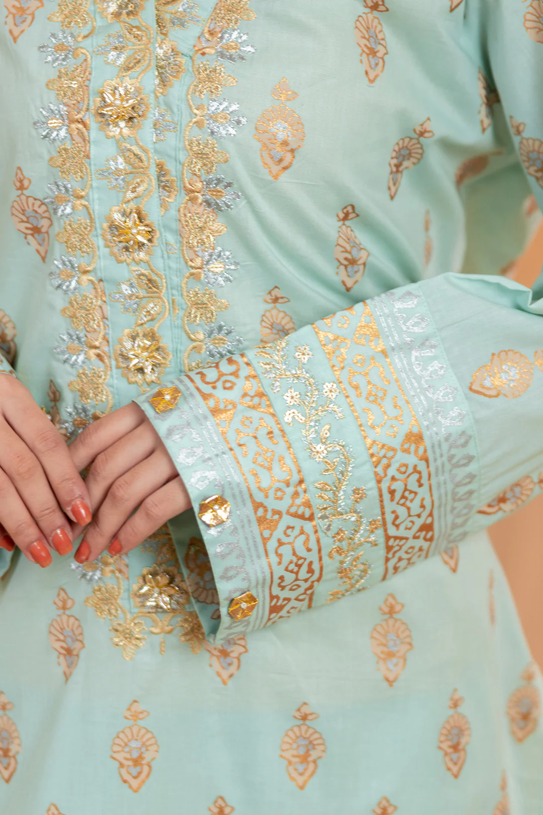 Embroidered Kurta Dupatta Trouser - 2511 - Image 6