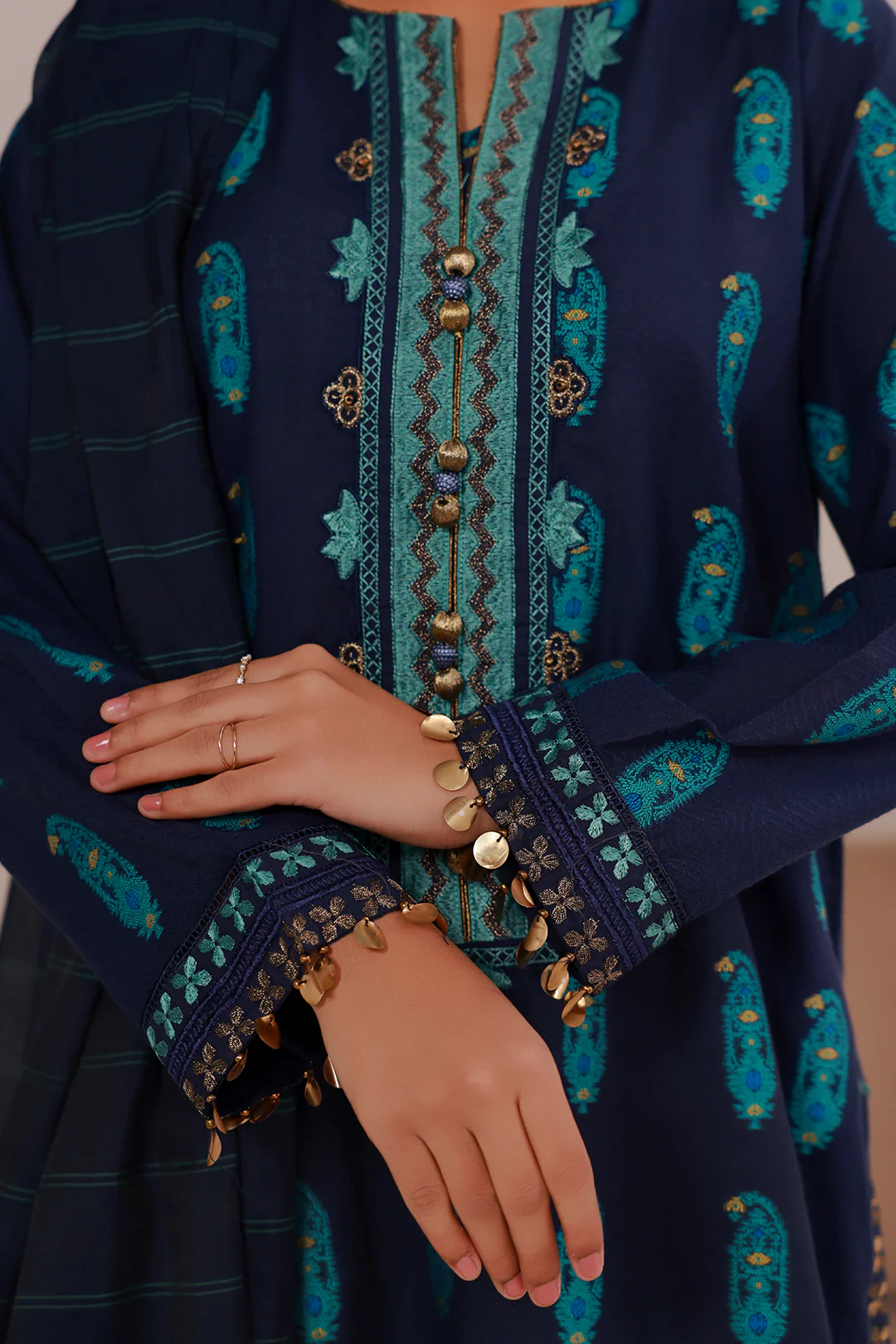 Embroidered Kurta Dupatta Trouser - 3359 - Image 4