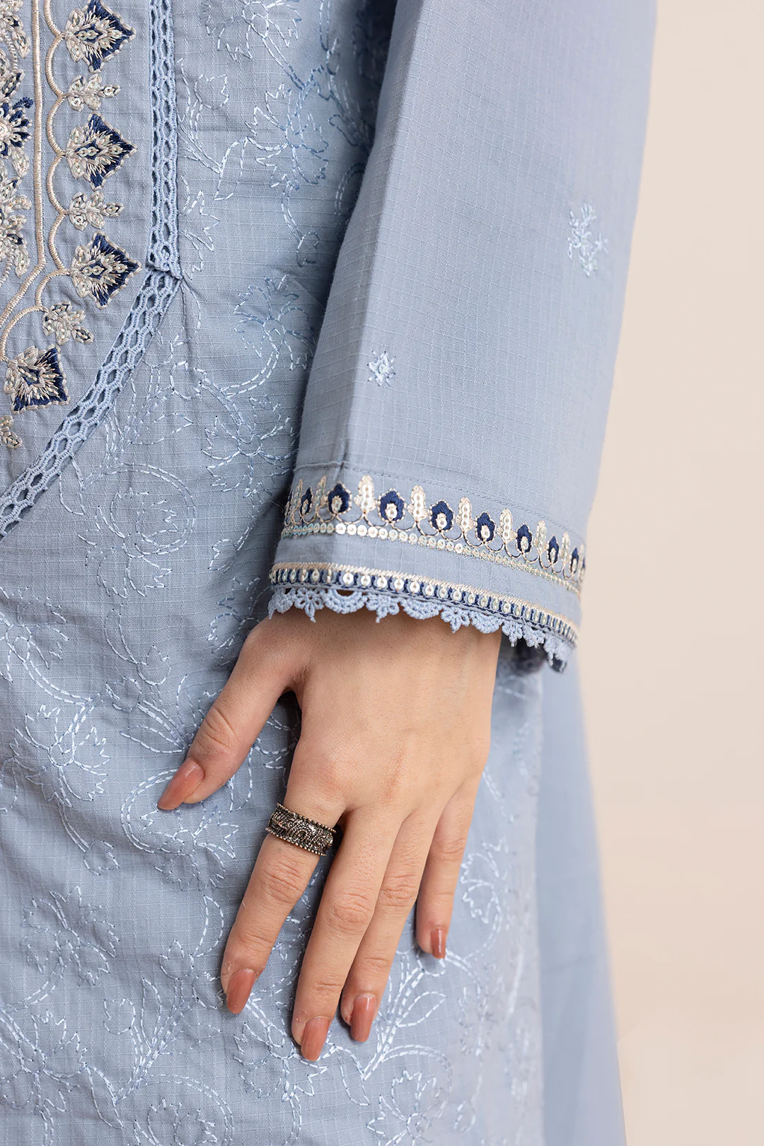 Embroidered Kurta Dupatta Trouser - 3370 - Image 8