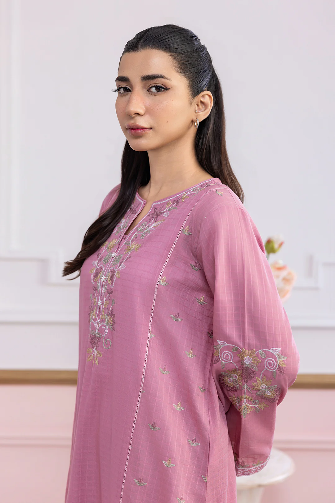 Embroidered Kurta Trouser - 2539 - Image 4