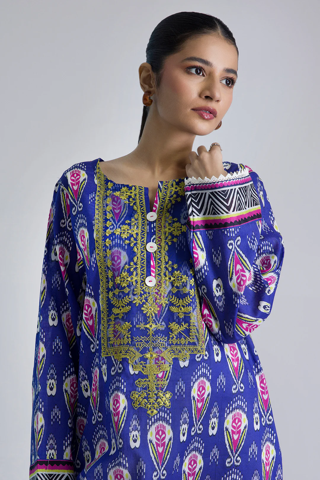 Embroidered Kurta - 3128 - Image 3