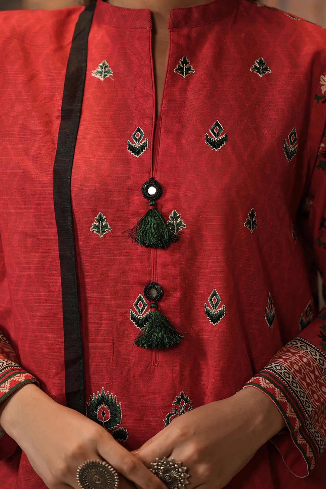 Embroidered Shirt Dupatta - 0435 - Image 4