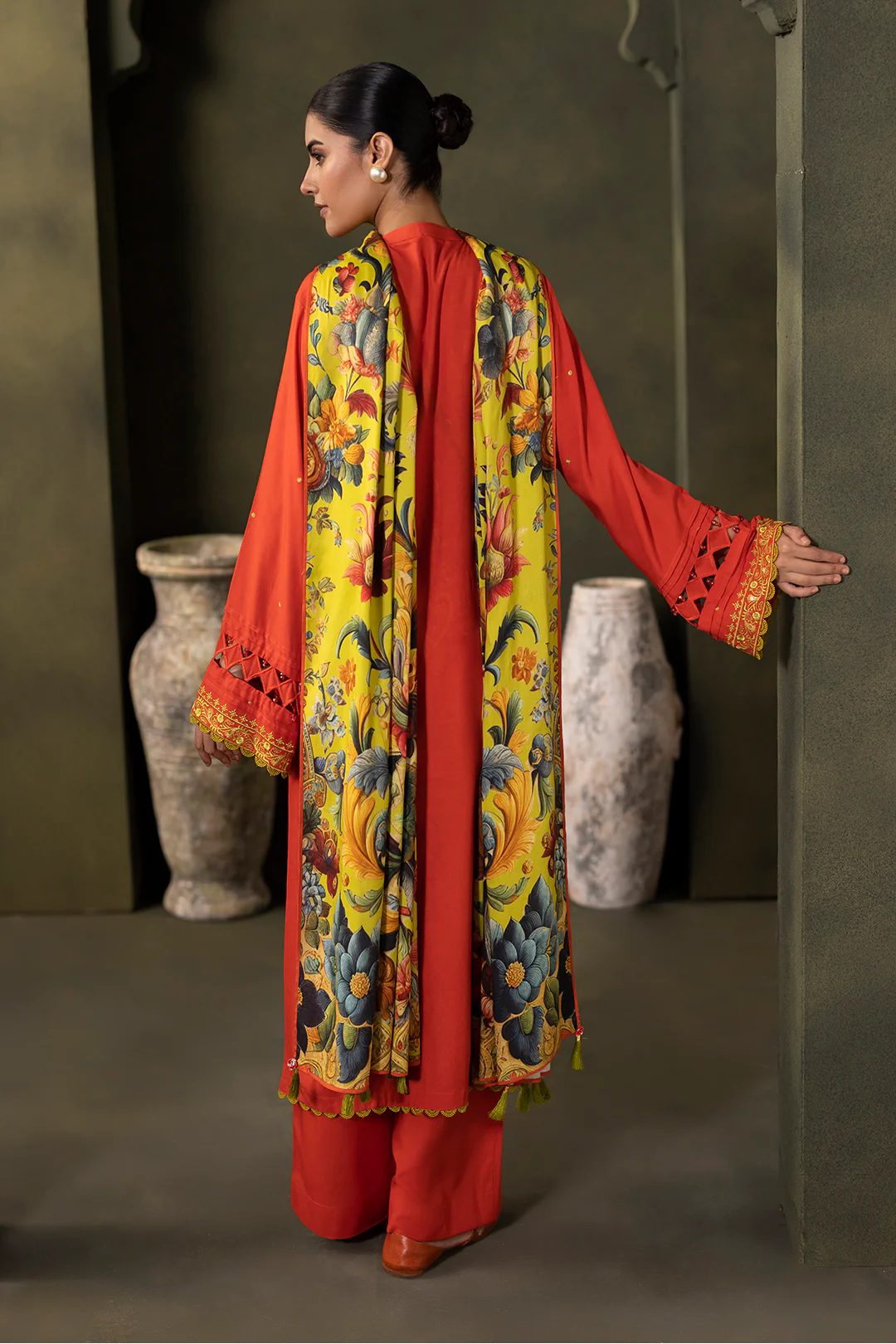 Embroidered Shirt Shalwar Dupatta - 0242 - Image 5