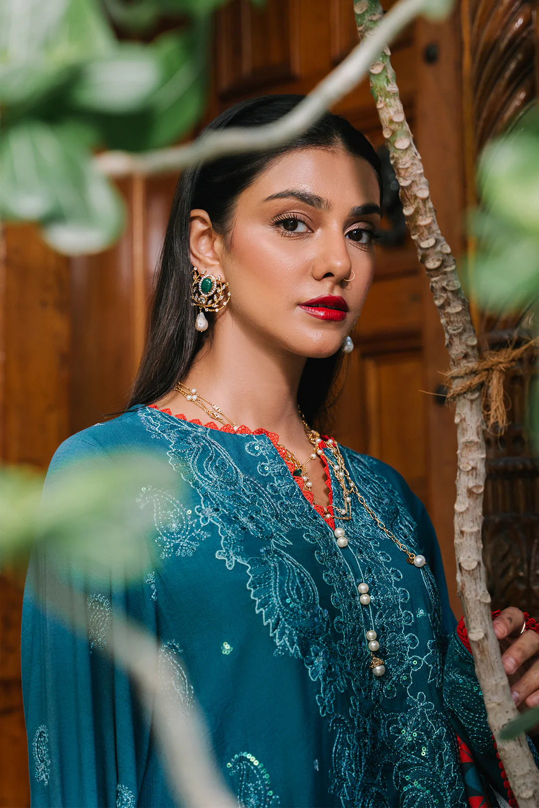 Embroidered Shirt Shalwar Dupatta - 0326 - Image 7