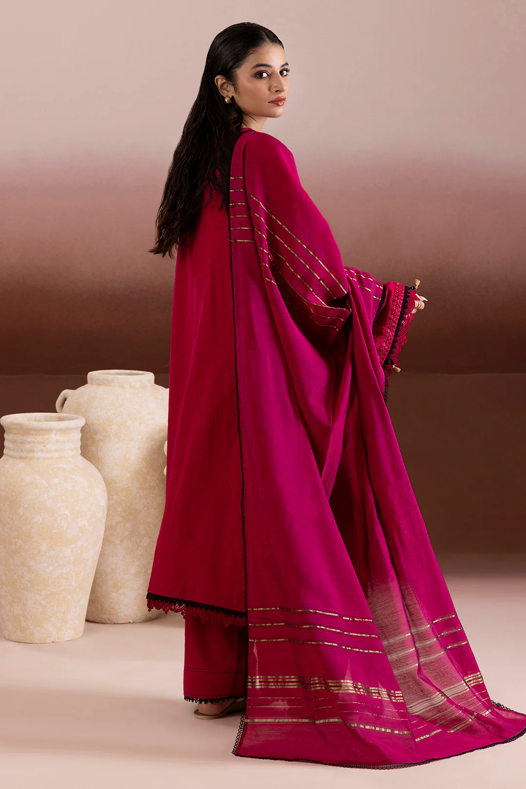 Embroidered Shirt Shalwar Dupatta - 0171 - Image 8