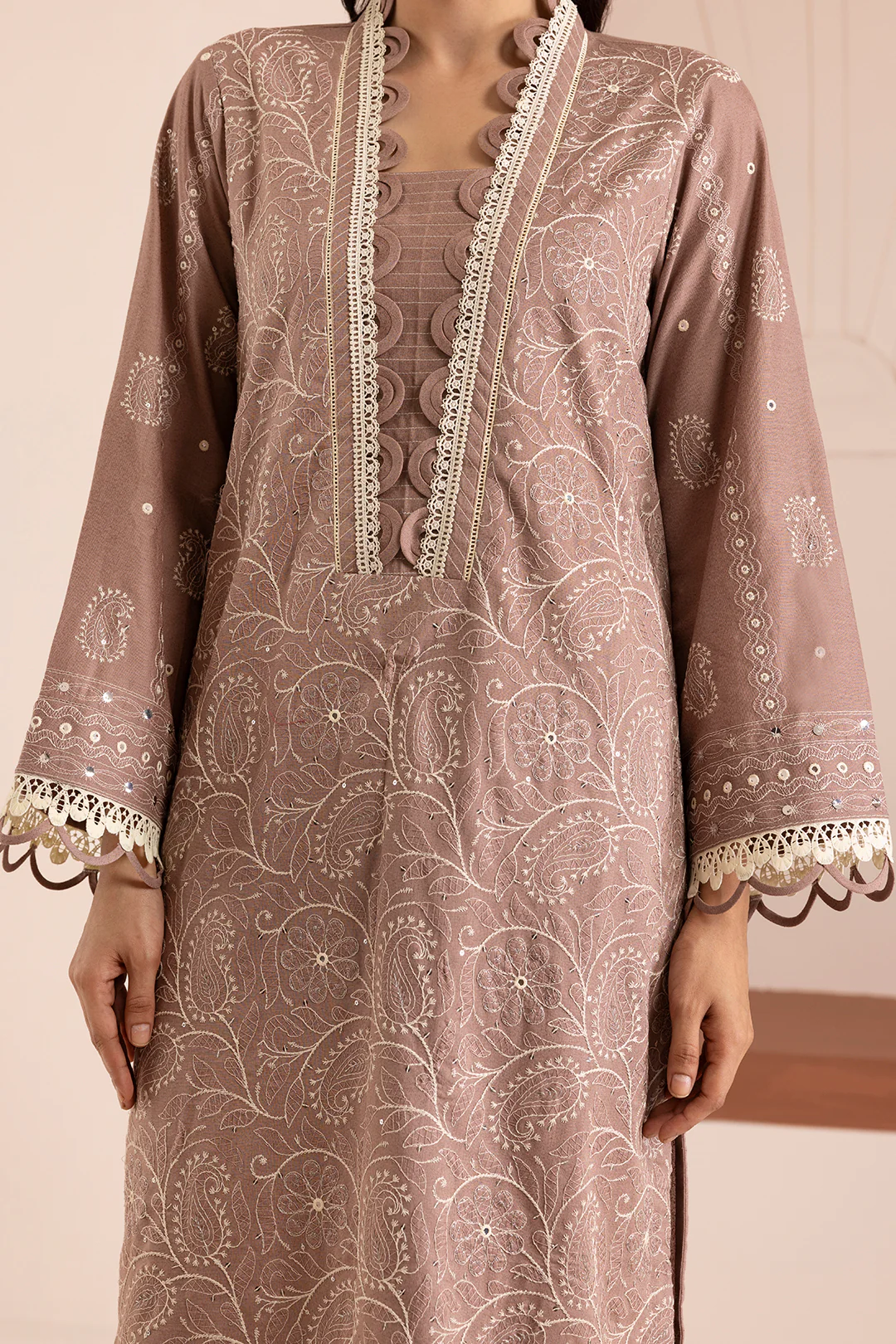 Embroidered Shirt Shalwar Dupatta - 0172 - Image 5
