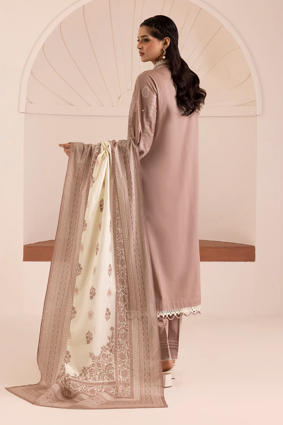 Embroidered Shirt Shalwar Dupatta - 0172 - Image 7