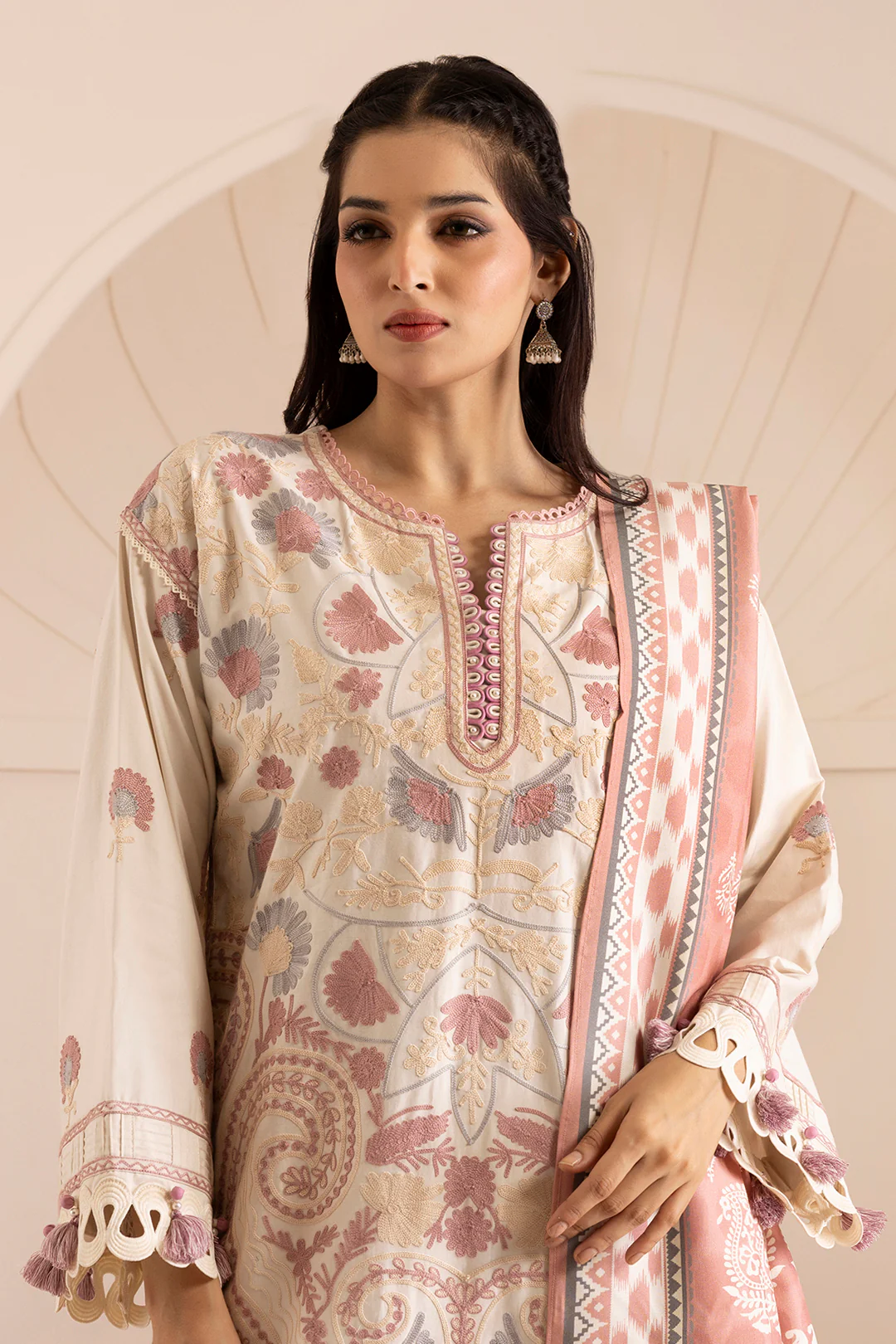 Embroidered Shirt Shalwar Dupatta - 0267 - Image 3