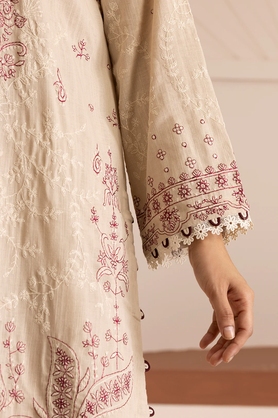 Embroidered Shirt Shalwar Shawl - 0176 - Image 6