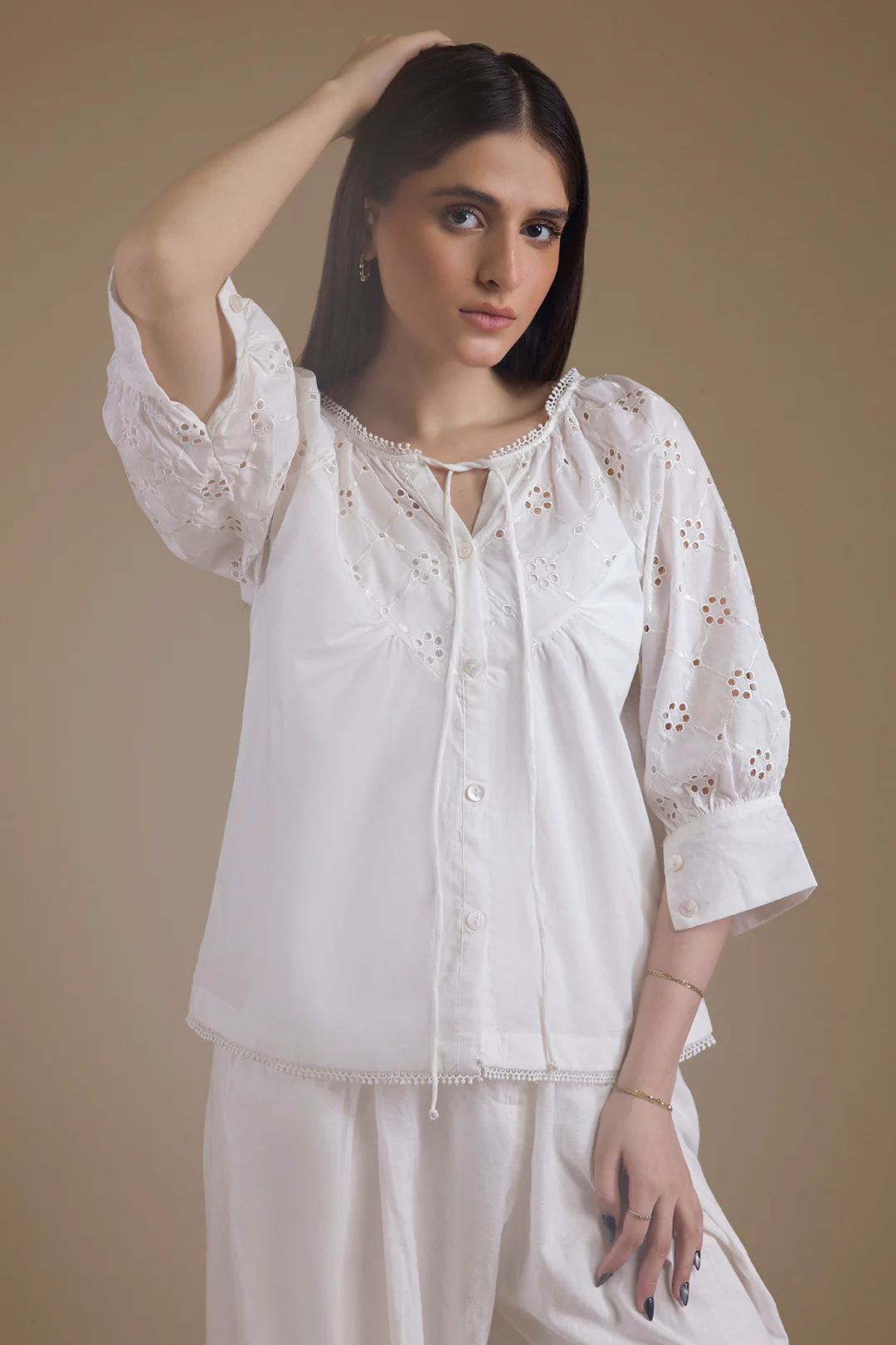 Eyelet Shell Top - 1377 - Image 3
