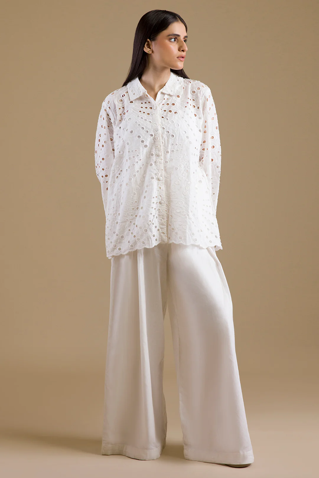 Eyelet Button-Down Shirt - 1378 - Image 6