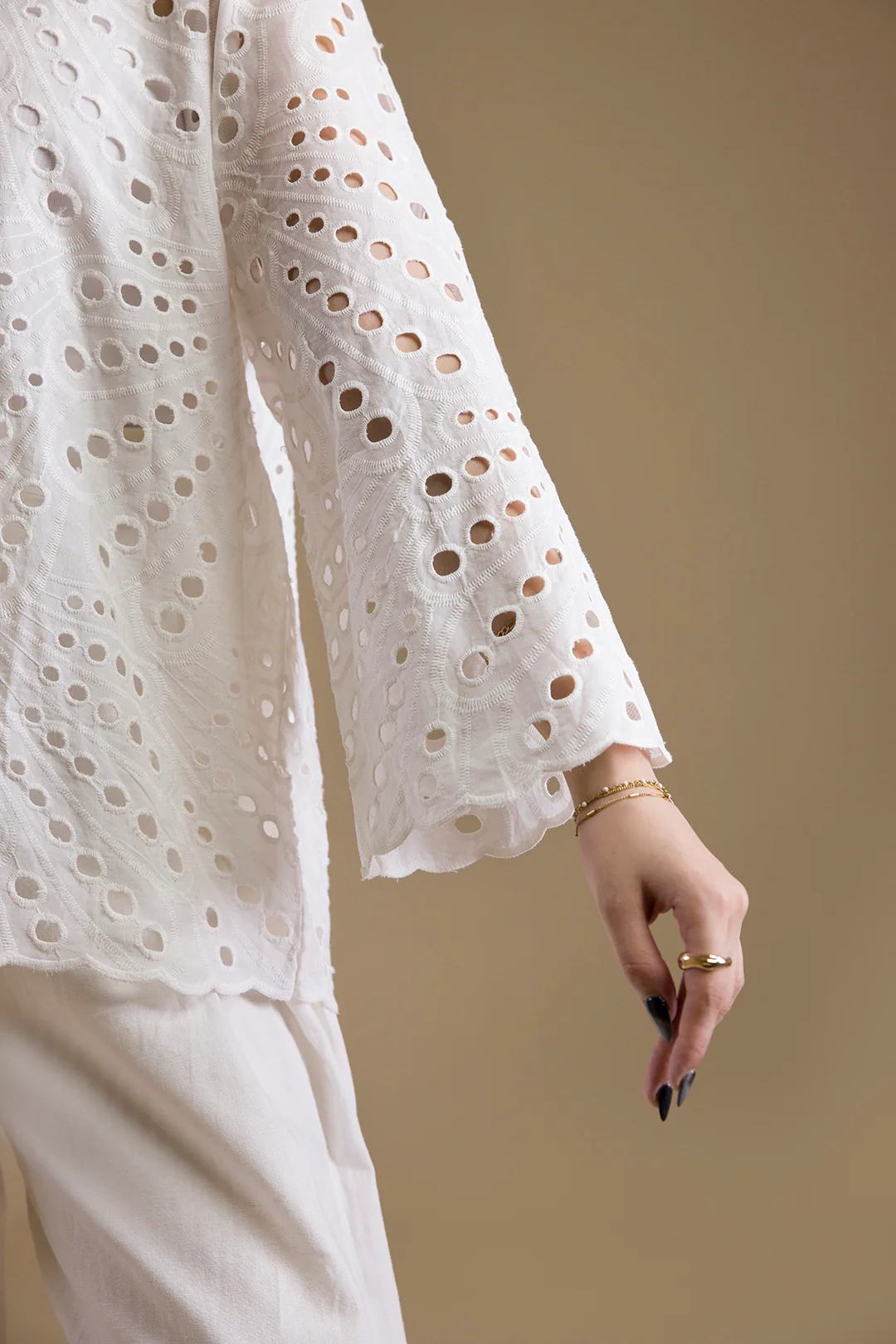 Eyelet Button-Down Shirt - 1378 - Image 8